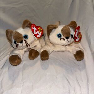 Vintage Ty Beanie Baby Siamese Cat. Snip. 1996.